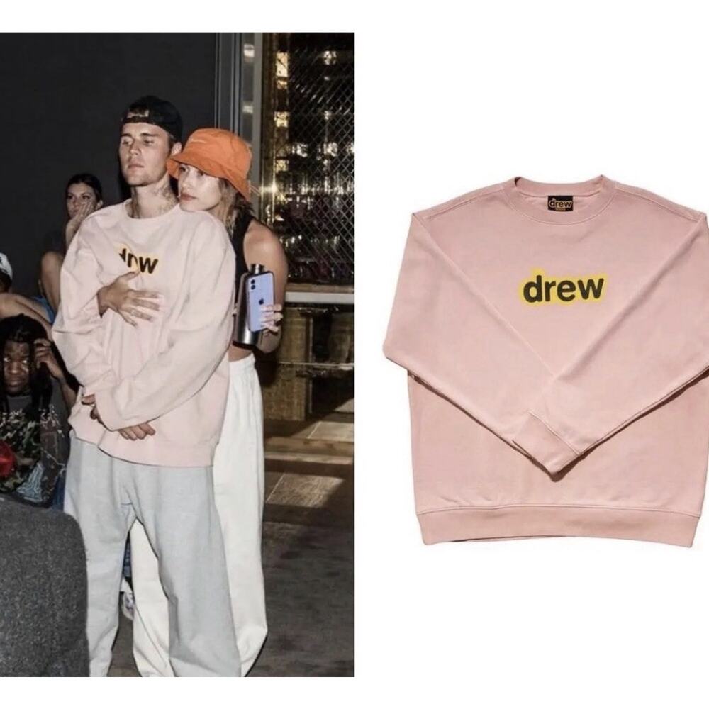 Drew House Justin Bieber Coachella Pink Logo Secret Crewneck Sweatshirt XS